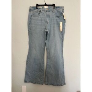 Universal Thread High‎ Rise Flare Jeans Light Wash Comfort Stretch Size 16